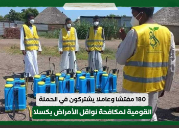 180 مفتشا وعاملا يشتركون في الحملة القومية لمكافحة نواقل الأمراض والإصحاح البيئي بكسلا