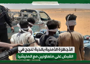 الأجهزة الأمنية بالدبة تنجح في القبض على متعاونين مع المليشيا