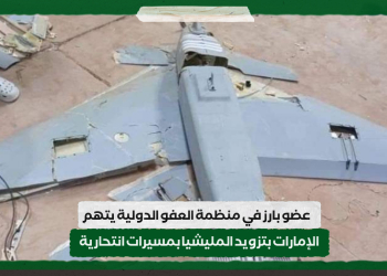 عضو بارز في منظمة العفو الدولية يتهم الإمارات بتزويد المليشيا بمسيرات انتحارية
