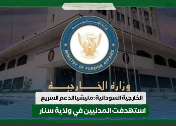 الخارجية السودانية : مليشيا الدعم السريع  استهدفت المدنيين في ولاية سنار