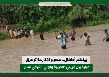 بينهم أطفال.. مصرع 25 نازحا إثر غرق عبارة بين قريتي “الدبيبة ولولي” شرقي سنار