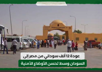 عودة 12 ألف سوداني من مصر إلى السودان وسط تحسن الأوضاع الأمنية