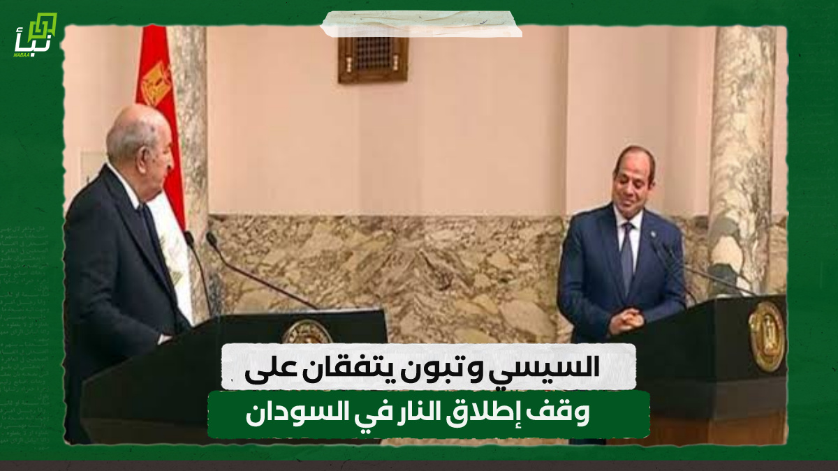 السيسي و تبون يتفقان على وقف إطلاق النار في السودان 10 السيسي و تبون يتفقان على وقف إطلاق النار في السودان