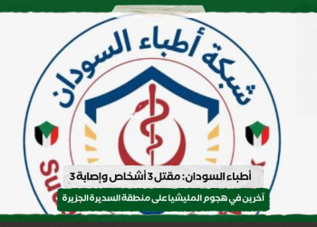 أطباء السودان: مقتل 3 أشخاص وإصابة 3 آخرين في هجوم المليشيا على منطقة السديرة الجزيرة