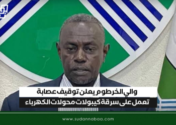 والي الخرطوم يعلن توقيف عصابة تعمل على سرقة كيبولات محولات الكهرباء