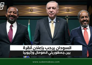 السودان يرحب بإعلان أنقرة بين جمهوريتي الصومال وإثيوبيا