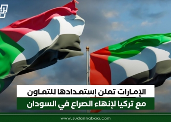 الإمارات تعلن إستعدادها للتعاون مع تركيا لإنهاء الصراع في السودان