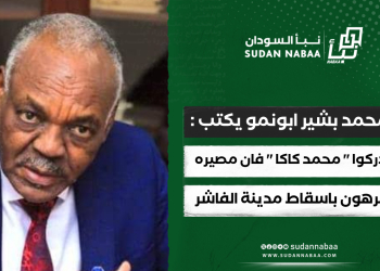 محمد بشير ابونمو يكتب : ادركوا " محمد كاكا " فان مصيره مرهون باسقاط مدينة الفاشر 14 محمد بشير ابونمو يكتب : ادركوا ” محمد كاكا ” فان مصيره مرهون باسقاط مدينة الفاشر