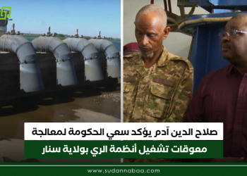 صلاح الدين آدم يؤكد سعي الحكومة لمعالجة معوقات تشغيل أنظمة الري بولاية سنار 