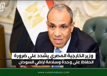 وزير الخارجية المصري يشدد على ضرورة الحفاظ على وحدة وسلامة اراضي السودان