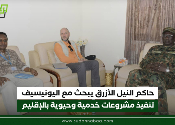حاكم النيل الأزرق يبحث مع اليونيسيف تنفيذ مشروعات خدمية وحيوية بالإقليم