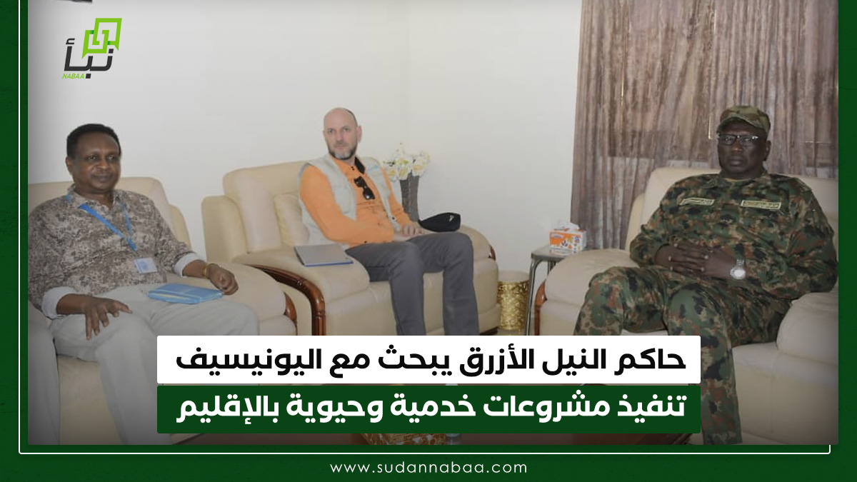 حاكم النيل الأزرق يبحث مع اليونيسيف تنفيذ مشروعات خدمية وحيوية بالإقليم 10 حاكم النيل الأزرق يبحث مع اليونيسيف تنفيذ مشروعات خدمية وحيوية بالإقليم