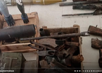 ضبط كميات كبيرة من المدافع والأسلحة الرشاشة والذخائر في محلية جبل أولياء