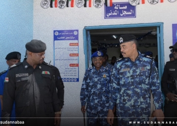 افتتاح مركز الجوازات والسجل المدنى بالحلفايا بالعاصمة السودانية على يد مدير عام قوات الشرطة الفريق أول خالد حسان