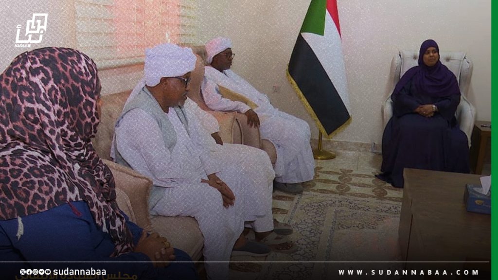 عضو مجلس السيادة دكتورة نوارة أبو محمد تلتقي ناظر عموم قبيلة الحباب