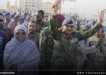 خلال مخاطبته لقاءا جماهيريا عفويا ببحرى- جابر: مهمتنا فى هذه المرحلة استتباب الأمن وإعادة الخدمات