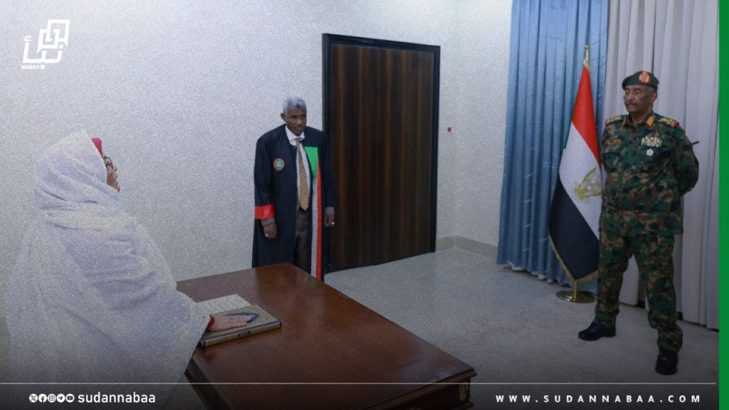 النائب العام لجمهورية السودان تؤدي القسم أمام البرهان 2