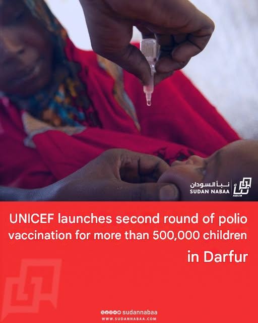UNICEF Launches Anti-Polio Vaccination Campaign Targeting 500,000 Children in Central and West Darfur 12 UNICEF Launches Anti-Polio Vaccination Campaign Targeting 500,000 Children in Central and West Darfur