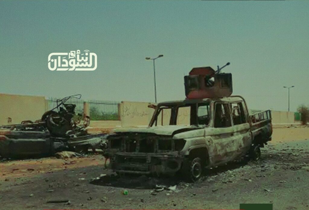 Sudanese Air Force Destroys More Than 40 Military Vehicles and Armoured Carriers Along Export Road 1 سلاح الجو يدمر
