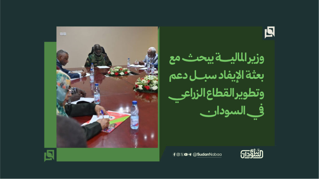 وزير المالية يبحث مع بعثة الإيفاد سبل دعم وتطوير القطاع الزراعي في السودان 1 وزير المالية يبحث مع بعثة الإيفاد سبل دعم وتطوير القطاع الزراعي في السودان