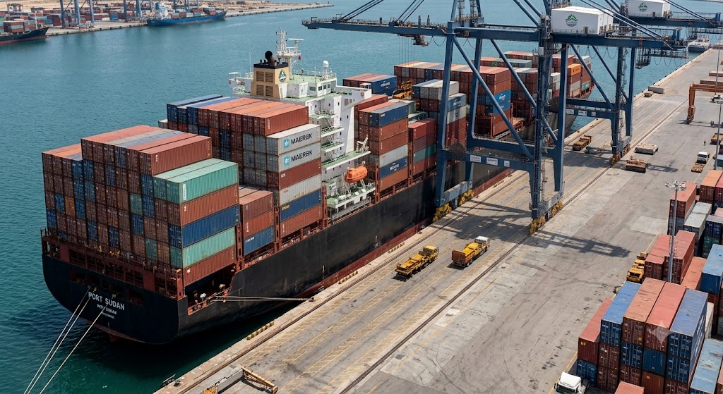 South Port Container Terminal in Port Sudan Receives Large Commercial Vessels for the First Time