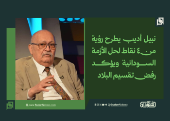 نبيل أديب يطرح رؤية من 4 نقاط لحل الأزمة السودانية ويؤكد رفض تقسيم البلاد