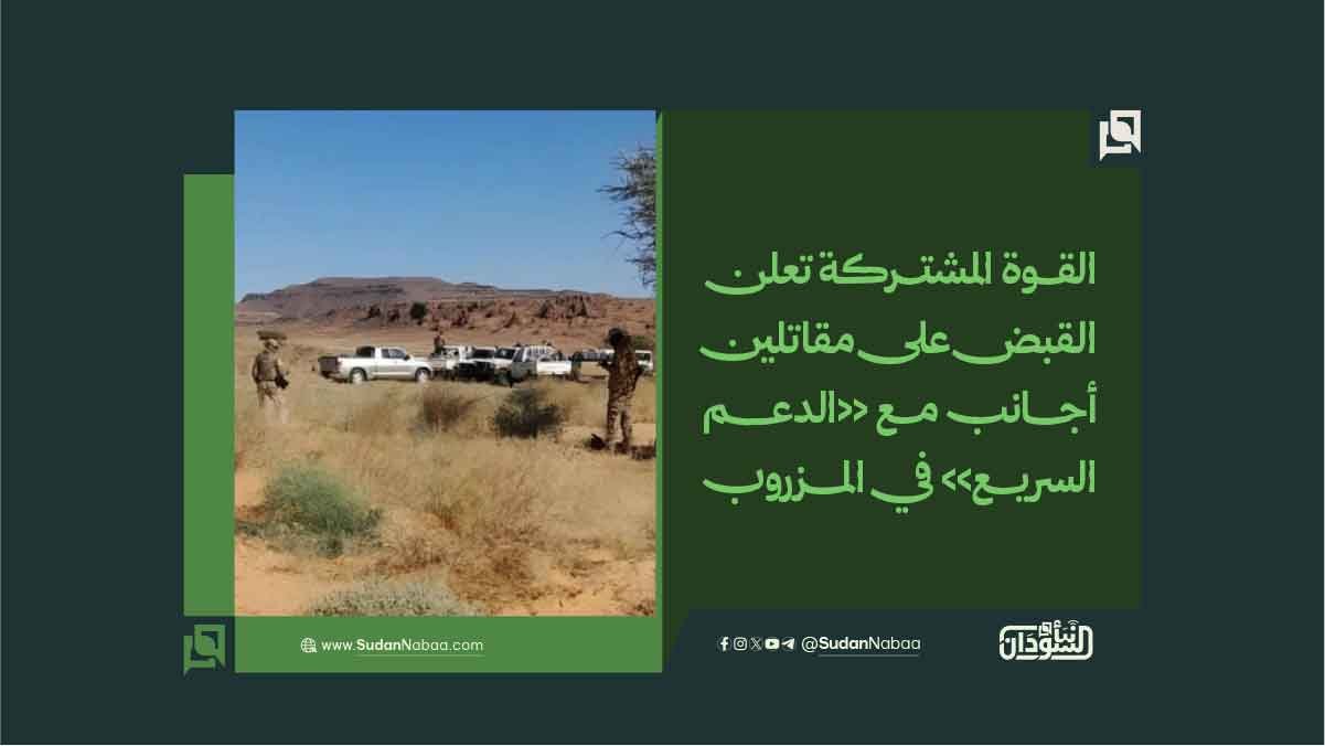 القوة المشتركة تعلن القبض على مقاتلين أجانب مع «الدعم السريع» في المزروب 10 القوة المشتركة تعلن القبض على مقاتلين أجانب مع «الدعم السريع» في المزروب